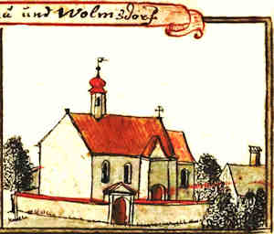 und Wolmsdorf - Koci, widok oglny